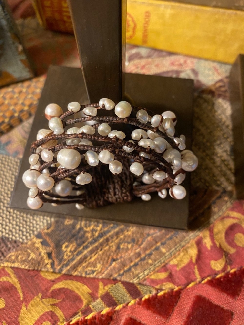 Gorgeous cuff…..multi-strand Pearl bracelet